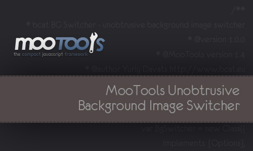 MooTools Unobtrusive Background Image Switcher